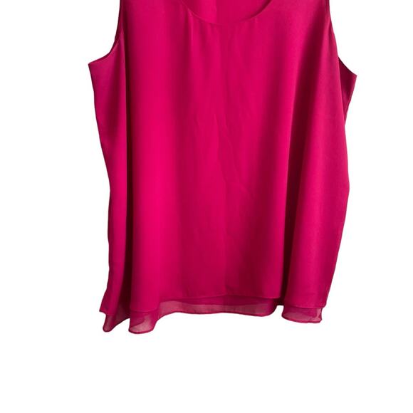 Cato Tunic Top Women Scoop Neck Flowy Lined Vibrant Size 18/20 Pink Layering - Picture 8 of 11
